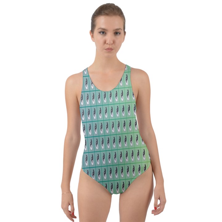 Bearcycling Cut-Out Back One Piece Swimsuit