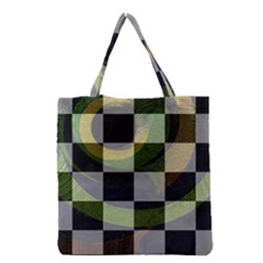 Digital Checkboard Grocery Tote Bag by Sparkle