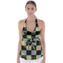 Digital Checkboard Babydoll Tankini Top View1