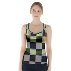 Digital Checkboard Racer Back Sports Top by Sparkle