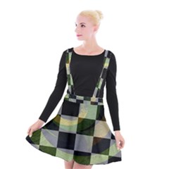 Digital Checkboard Suspender Skater Skirt by Sparkle