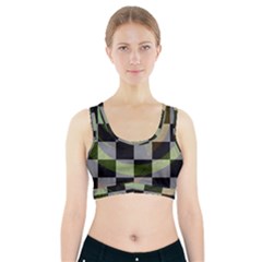 Digital Checkboard Sports Bra With Pocket by Sparkle