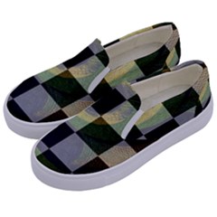 Digital Checkboard Kids  Canvas Slip Ons by Sparkle