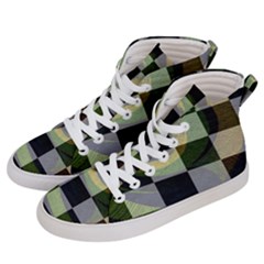 Digital Checkboard Men s Hi-top Skate Sneakers by Sparkle