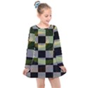 Digital Checkboard Kids  Long Sleeve Dress View1