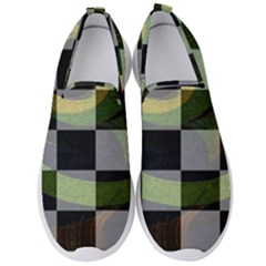 Digital Checkboard Men s Slip On Sneakers by Sparkle