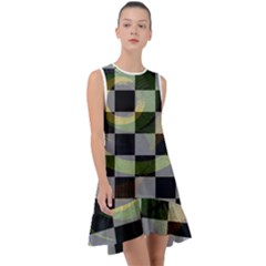 Digital Checkboard Frill Swing Dress by Sparkle