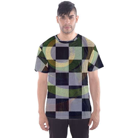 Circle Checks Men s Sports Mesh Tee by Sparkle