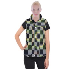 Circle Checks Women s Button Up Vest