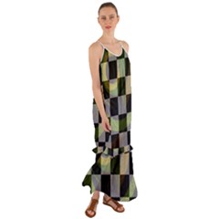 Circle Checks Cami Maxi Ruffle Chiffon Dress by Sparkle