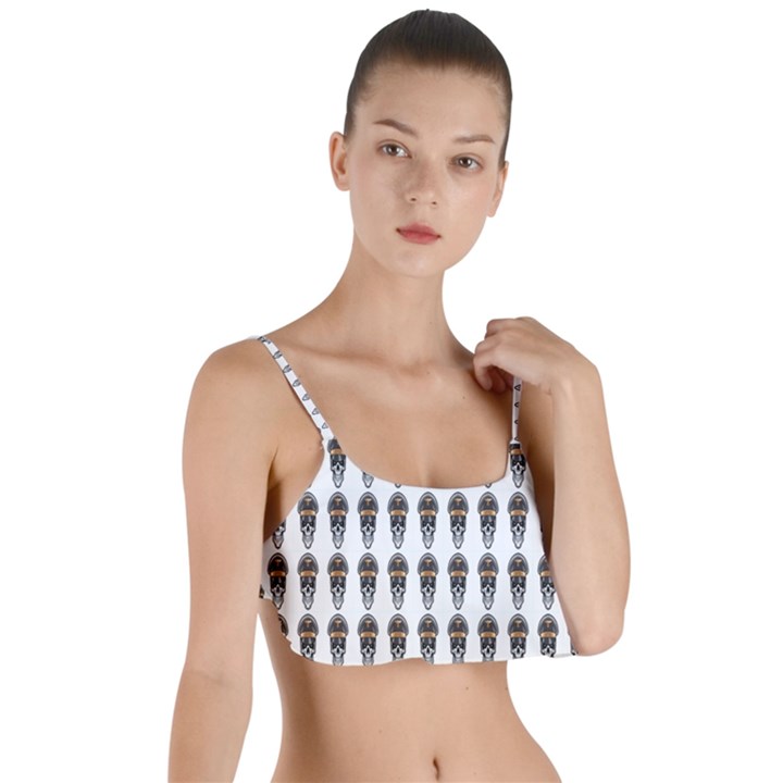 Skull Police Layered Top Bikini Top 