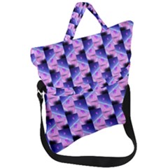 Digital Waves Fold Over Handle Tote Bag by Sparkle