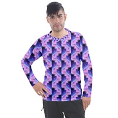 Digital Waves Men s Pique Long Sleeve Tee