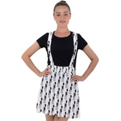 Deerlife Velvet Suspender Skater Skirt