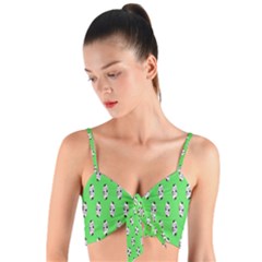 Knotty Ball Woven Tie Front Bralet