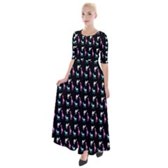 Animalsss Half Sleeves Maxi Dress by Sparkle