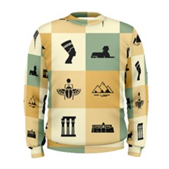 Egyptian Flat Style Icons Men s Sweatshirt by Wegoenart