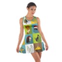 Egypt Travel Items Icons Set Flat Style Cotton Racerback Dress View1