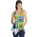 Egypt Travel Items Icons Set Flat Style Sleeveless Tunic View1