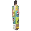 Egypt Travel Items Icons Set Flat Style Short Sleeve Maxi Dress View2