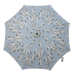 Cute Seagulls Seamless Pattern Light Blue Background Hook Handle Umbrellas (small) by Wegoenart