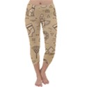 Egyptian Seamless Pattern Symbols Landmarks Signs Egypt Capri Winter Leggings  View1