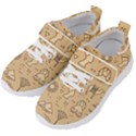 Egyptian Seamless Pattern Symbols Landmarks Signs Egypt Kids  Velcro Strap Shoes View2