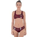 Tattoo Old School Background Pattern Criss Cross Bikini Set View1