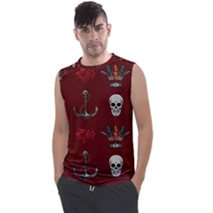 Tattoo Old School Background Pattern Men s Regular Tank Top