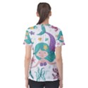 Set Cute Mermaid Seaweeds Marine Inhabitants Women s Sport Mesh Tee View2