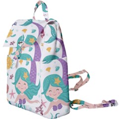 Set Cute Mermaid Seaweeds Marine Inhabitants Buckle Everyday Backpack by Wegoenart