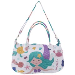 Set Cute Mermaid Seaweeds Marine Inhabitants Removal Strap Handbag by Wegoenart