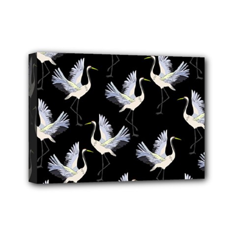 Crane Pattern Mini Canvas 7  X 5  (stretched) by Wegoenart