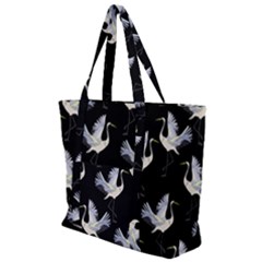 Crane Pattern Zip Up Canvas Bag by Wegoenart