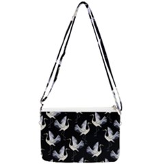 Crane Pattern Double Gusset Crossbody Bag by Wegoenart