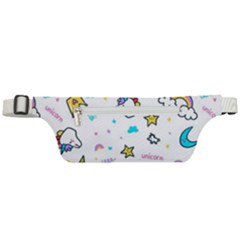 Unicorns Rainbows Seamless Pattern Active Waist Bag