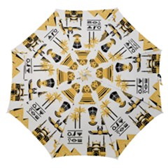 Egypt Symbols Decorative Icons Set Straight Umbrellas by Wegoenart