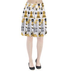 Egypt Symbols Decorative Icons Set Pleated Skirt by Wegoenart