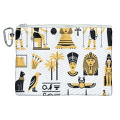 Egypt Symbols Decorative Icons Set Canvas Cosmetic Bag (xl) by Wegoenart