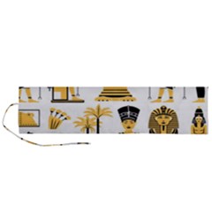 Egypt Symbols Decorative Icons Set Roll Up Canvas Pencil Holder (l) by Wegoenart