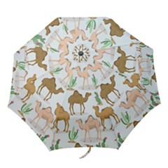 Camels Cactus Desert Pattern Folding Umbrellas by Wegoenart