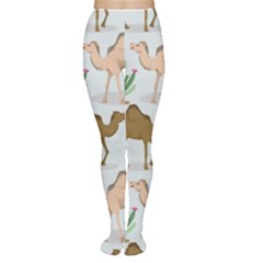 Camels Cactus Desert Pattern Tights by Wegoenart