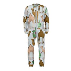 Camels Cactus Desert Pattern Onepiece Jumpsuit (kids) by Wegoenart