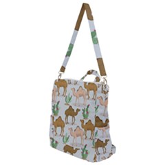 Camels Cactus Desert Pattern Crossbody Backpack