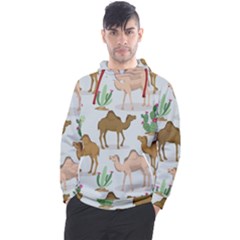 Camels Cactus Desert Pattern Men s Pullover Hoodie by Wegoenart