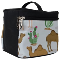 Camels Cactus Desert Pattern Make Up Travel Bag (big) by Wegoenart