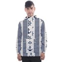 Nautical Seamless Pattern Vector Illustration Men s Front Pocket Pullover Windbreaker View1