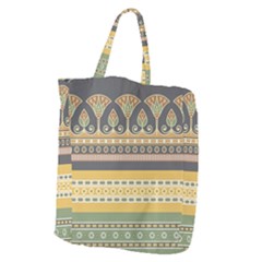 Seamless Pattern Egyptian Ornament With Lotus Flower Giant Grocery Tote by Wegoenart