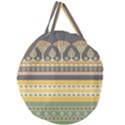 Seamless Pattern Egyptian Ornament With Lotus Flower Giant Round Zipper Tote View1