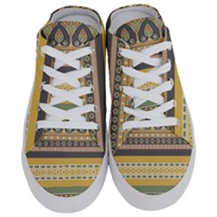 Seamless Pattern Egyptian Ornament With Lotus Flower Half Slippers by Wegoenart